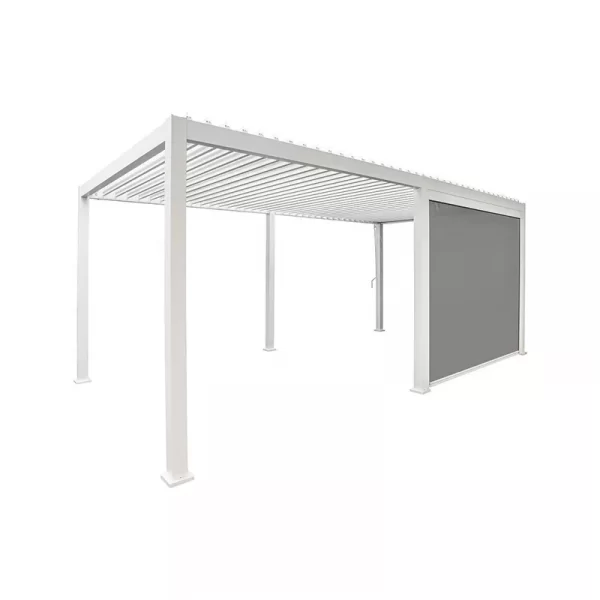 ALUMEL PULL DOWN ZIJSCHERM 360CM - WHITE