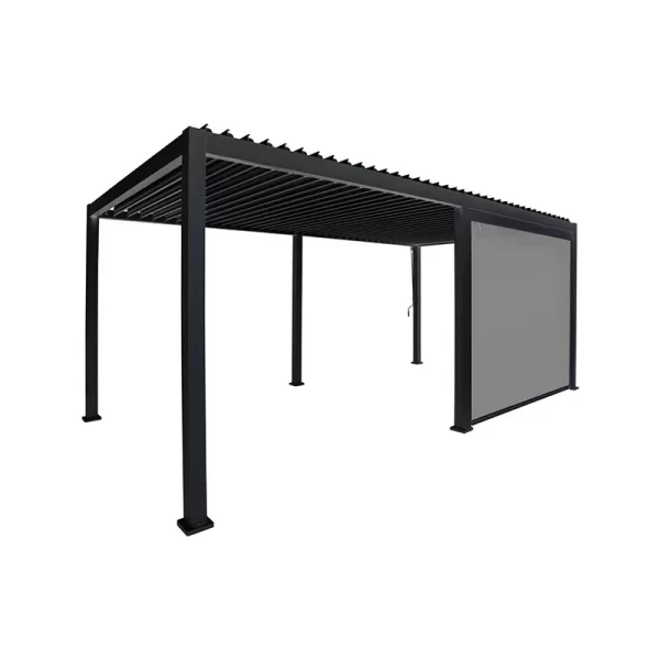 ALUMEL PULL DOWN ZIJSCHERM 360CM - GRAPHITE