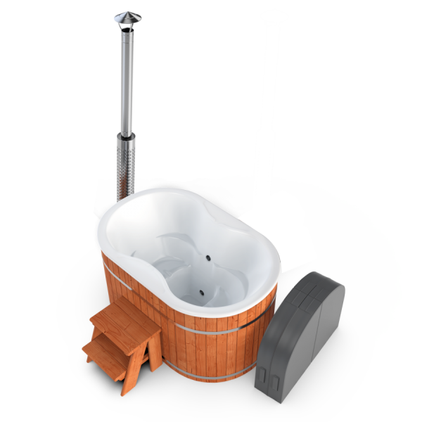 Hottub Oval 180x120cm met interne kachel