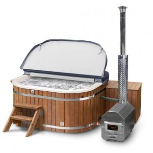 Hottub Square 200x200cm met externe kachel