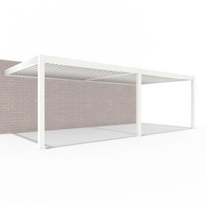 ORION PREMIUM OVERKAPPING MUUR E-LED WIT– 4 X 8 METER