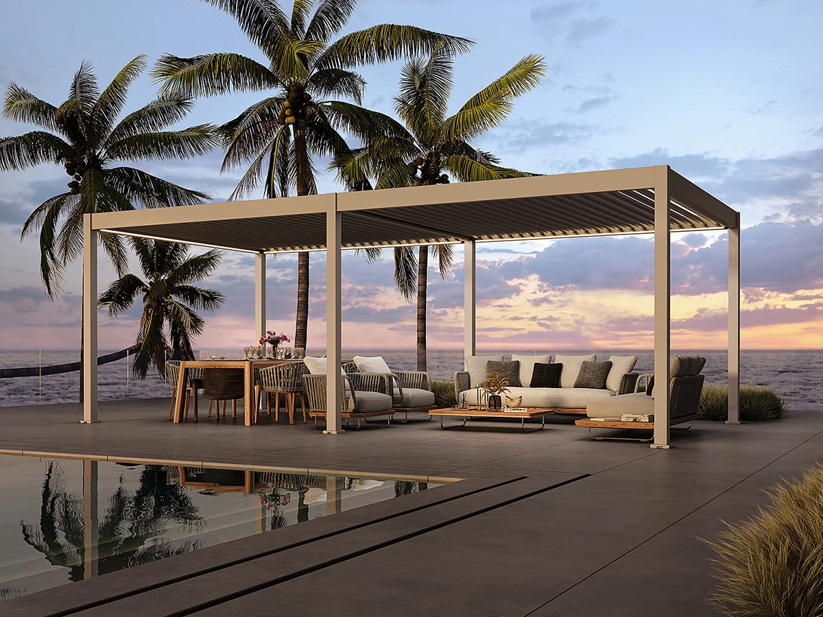 ORION DELUXE OVERKAPPING E-LED KIEZELGRIJS– 3,6 X 7,2 METER - Afbeelding 2